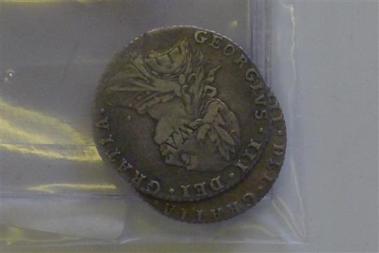2 George III 1787 sixpences